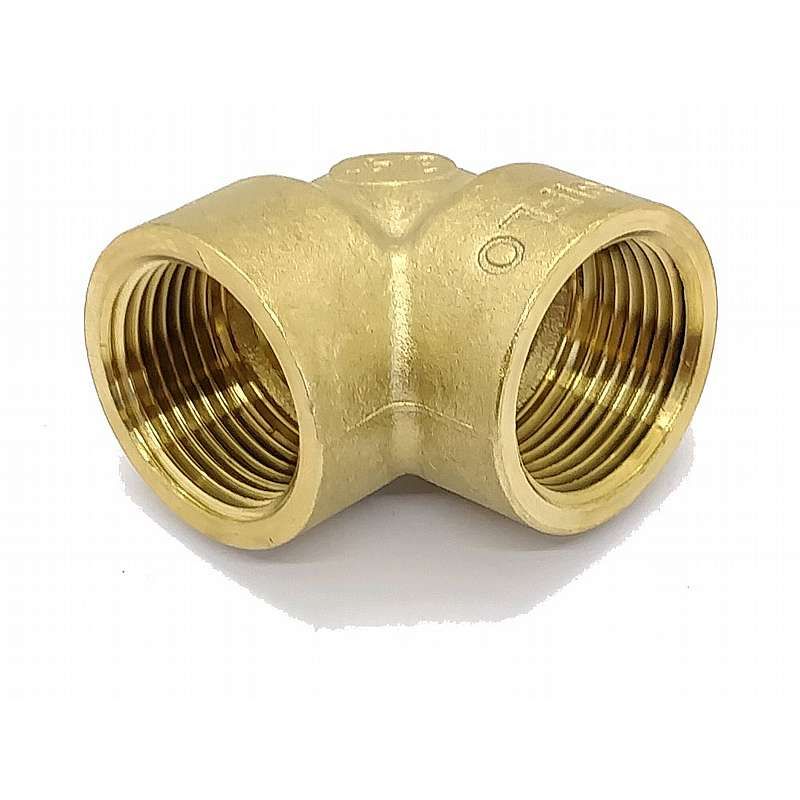 Messing Vinkel 90° Muffe/Muffe