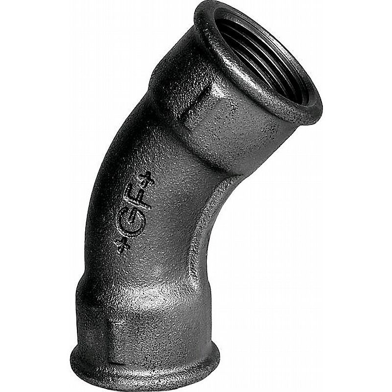 Bøjning 45 gr. Med muffe/muffe