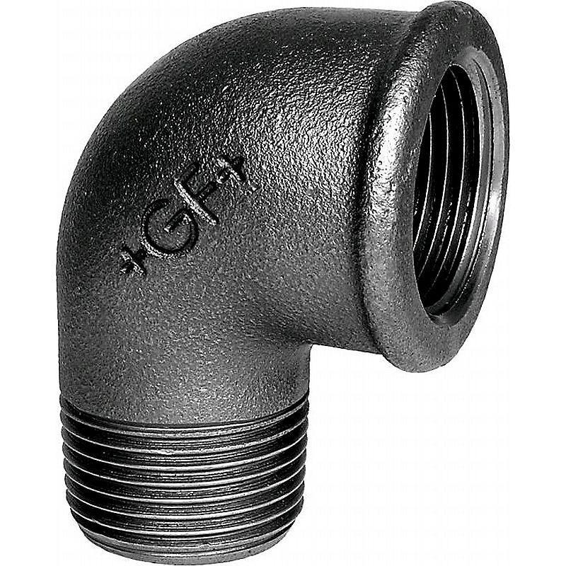Vinkel 90 gr. Med Muffe/Nippel