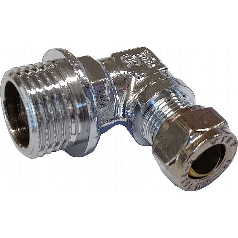 Conex Vinkel 90 gr. kobber/pex m/nippel (Forkromet)