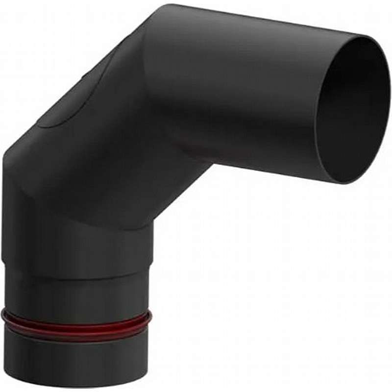 Bøjning 2x45 gr. med dør ø100mm (glat samling)