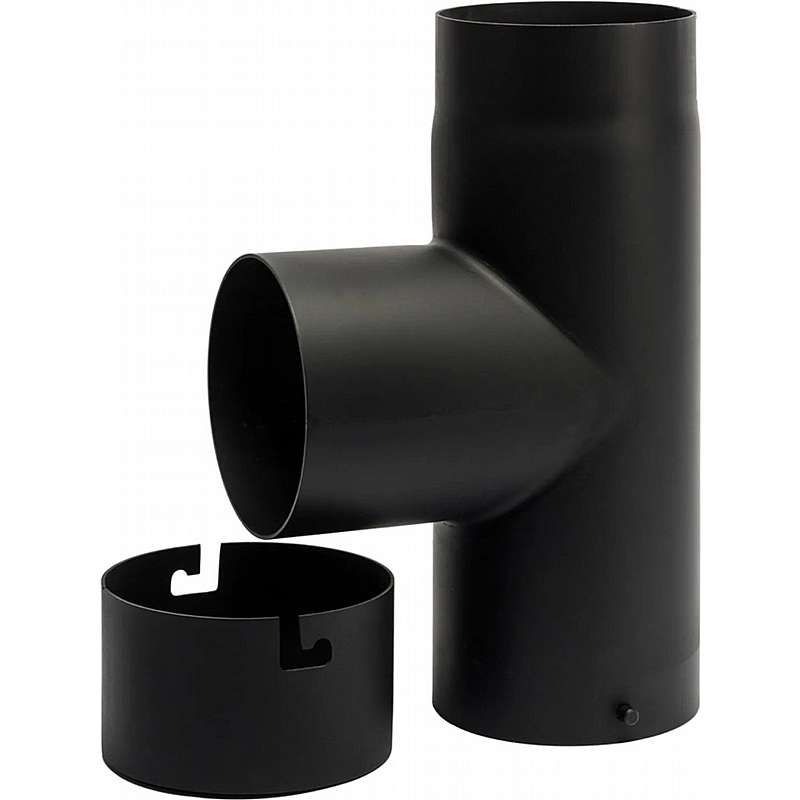 T-stykke 90 gr. med sodskål - Ø180mm