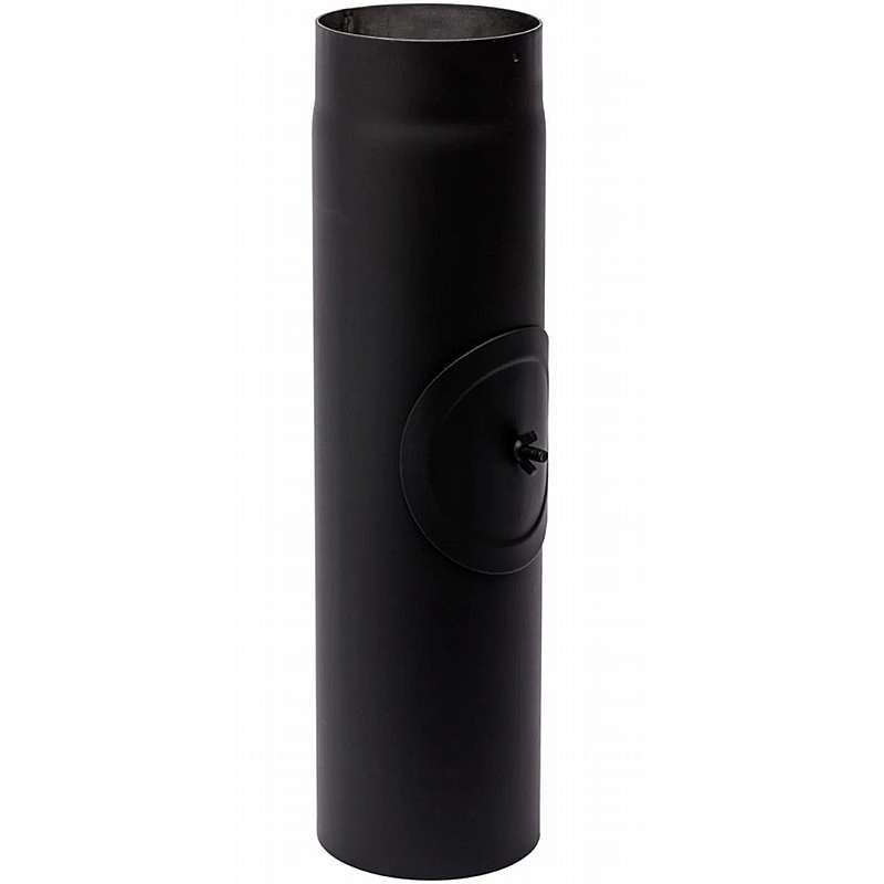 Lige røgrør med renseklap L=500 mm - Ø250mm