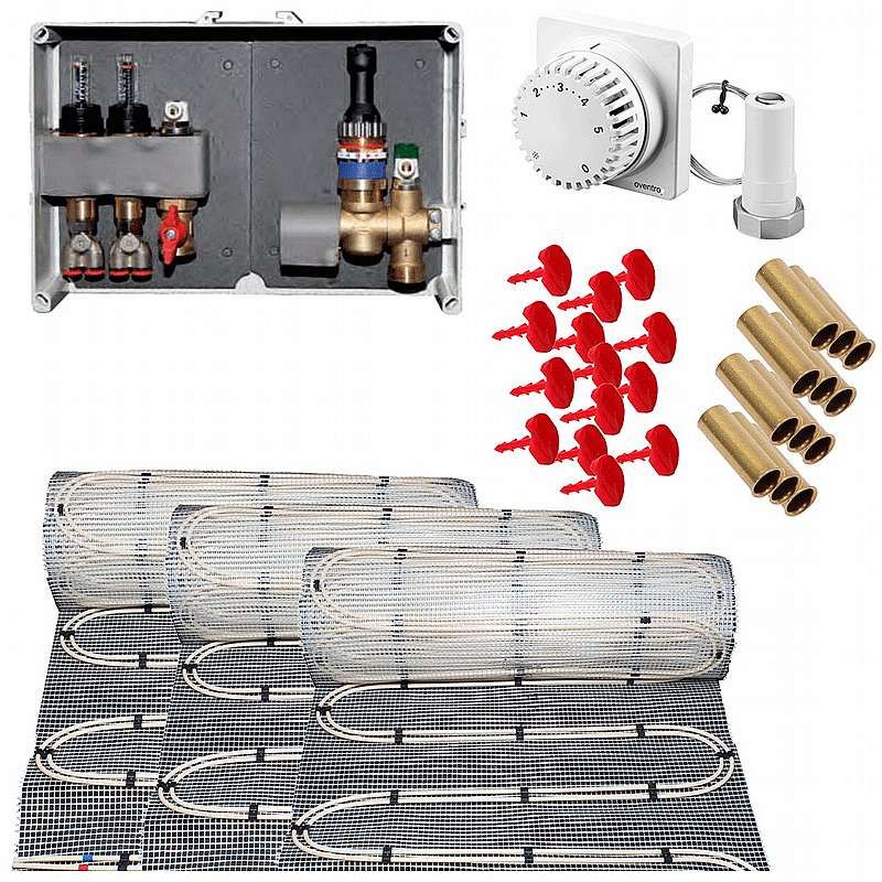 Miniheat komplet 15 kvm, m/termostat m/fjernføler.