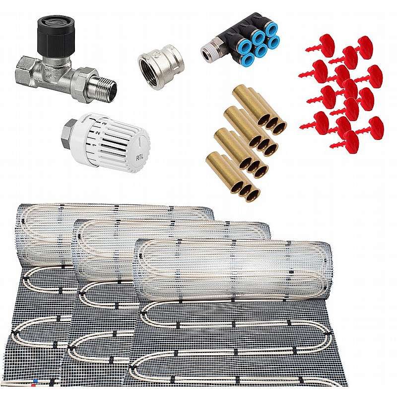 Miniheat komplet 7,5 Kvm med returventil