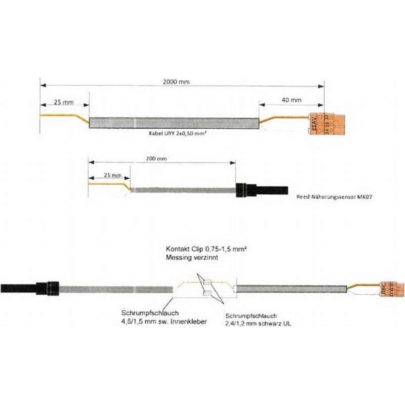 Kabel med infarød sensor til askeudledning