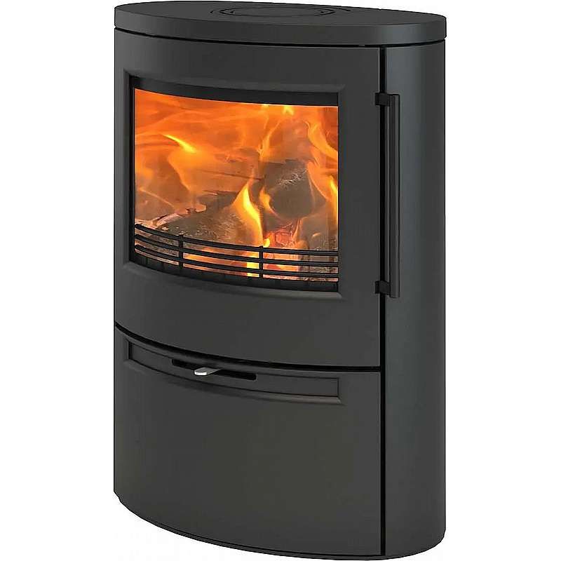 TermaTech brændeovn model  TT55R - Rund - sort