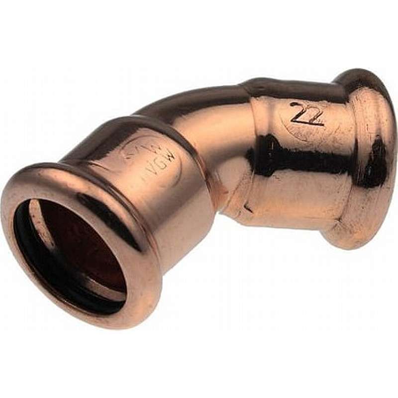 VSH Kobber CU Press bøjning 45gr. med muffe/muffe til M-bakker