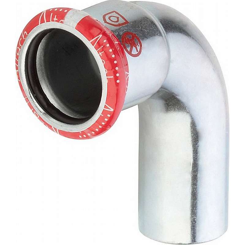 Altech Press (FZ) bøjning 90 gr. med muffe/nippel til varme - M-bakker