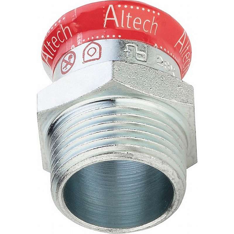Altech Press (FZ) overgangsnippel med muffe/nippel til varme - M-bakker