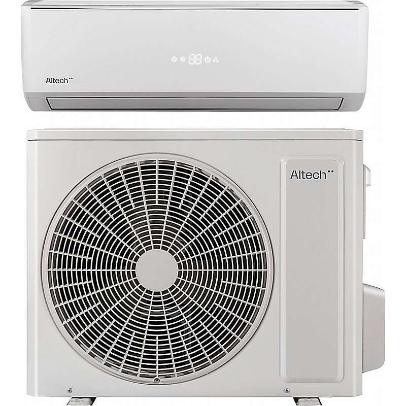 Altech Polaris 12K Varmepumpe luft-luft A++, R32 køl. indb. Wi-Fi, 0,8-4,5 kW  Inde- & udedel.