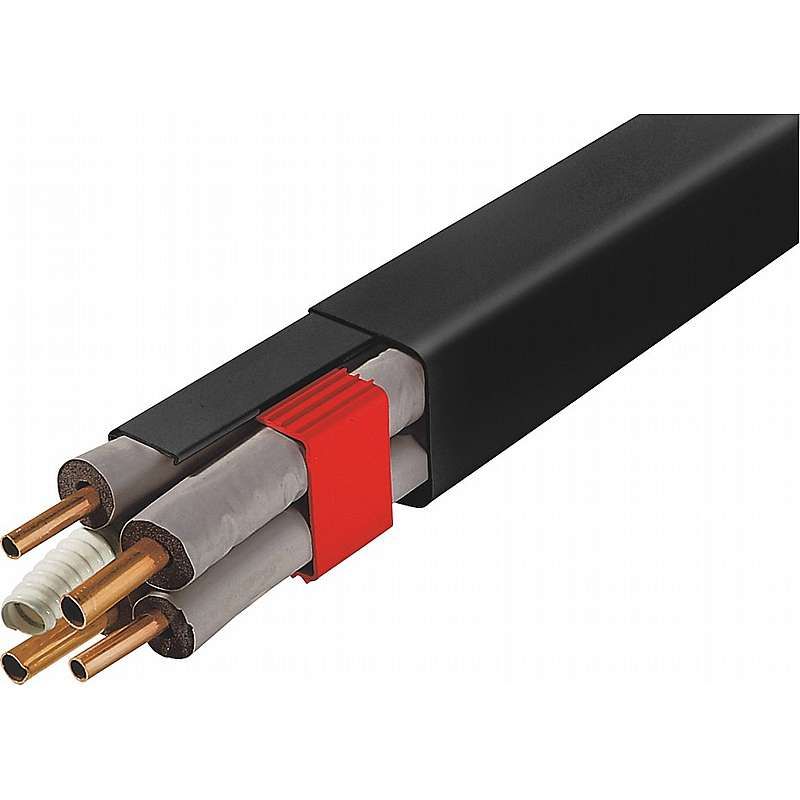 Altech T80-S rørkanal 2 m 80x60 mm Sort RAL 9005