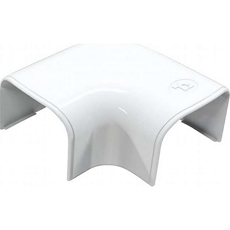 Altech T75 90 gr. Flad vinkel 78x58 mm, hvid RAL 9010