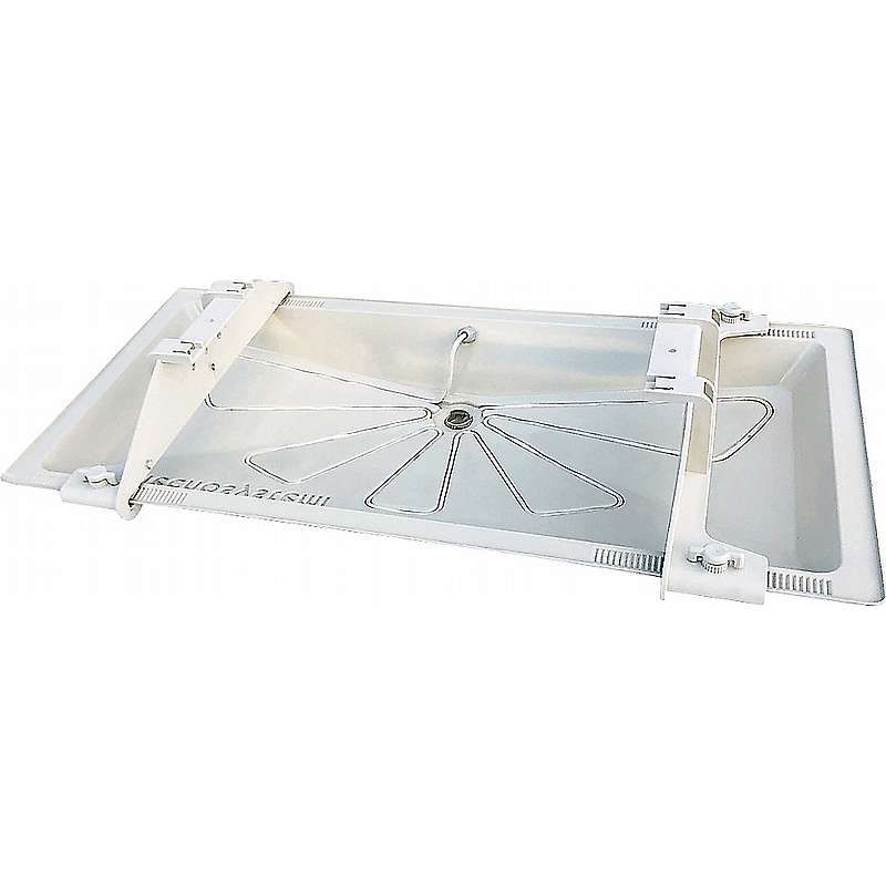 Tecnosystemi kondensbakke 1050x400 mm. Blue River med eltracing, til vægkonsol