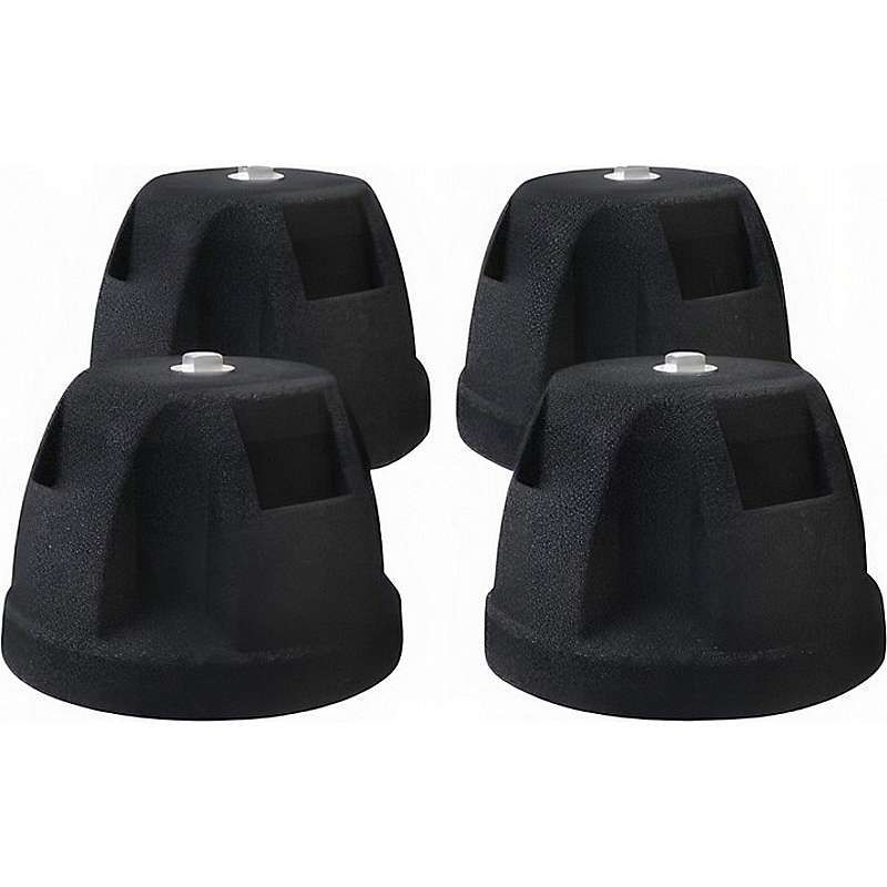 Altech Zeus gummifødder 1 sæt, 4 stk, 107 mm. Sort, bæreevne 500 kg