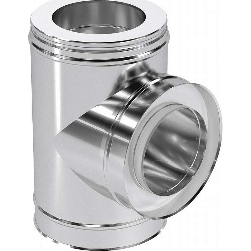 T-stykke med prop 90° - ø150mm - blank (Multi25)