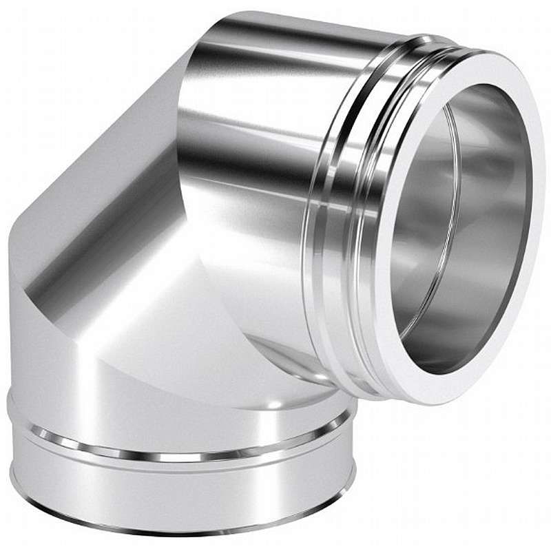 Vinkelstykke 90° - ø100mm - blank (Multi25)