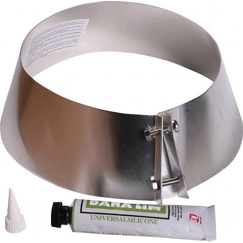 Krave til inddækning 150mm (udv)  blank - inklusiv skruer og silicone