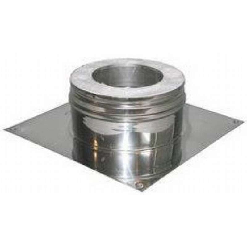 Kobling med forankringsplade -  ø100mm - blank (Multi25)