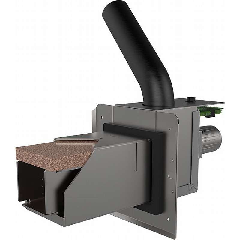 Træpillebrænder 16kW m. sidemonteret blæser, RTB Phoenix & BS+