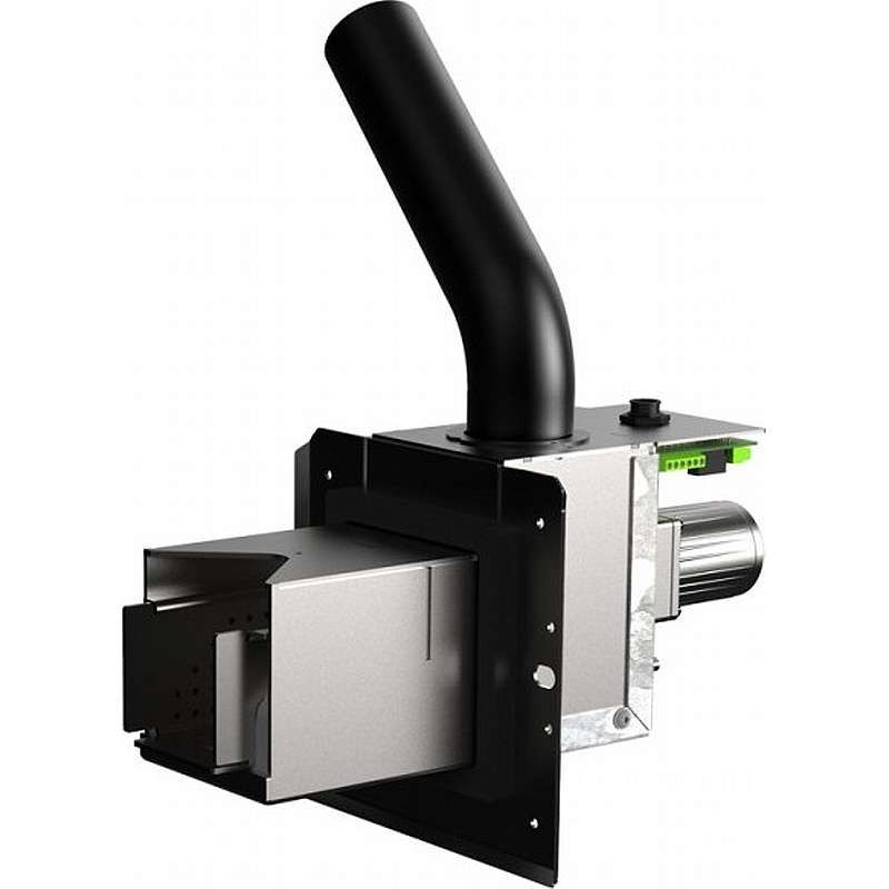 Træpillebrænder 10kw m. sidemonteret blæser, RTB Phoenix & BS+