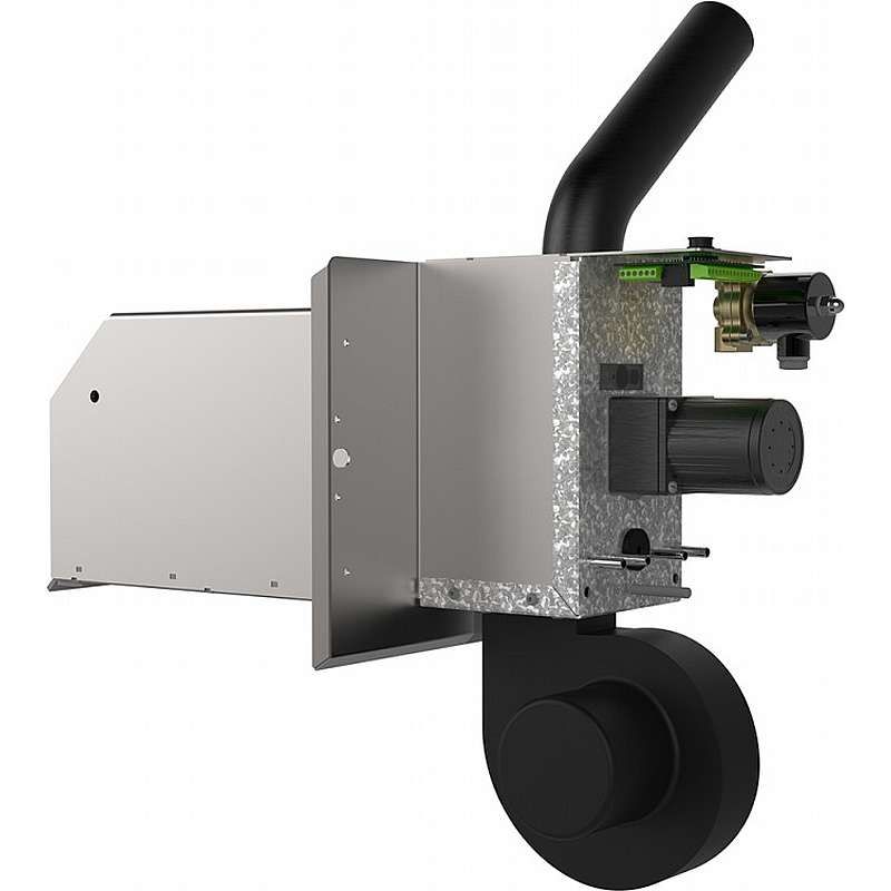 Træpillebrænder 80-100kW m. bundmonteret blæser, RTB