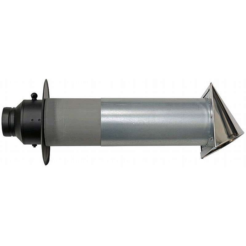 Forbrændingsluftsæt Ø80mm, enkelt spjæld