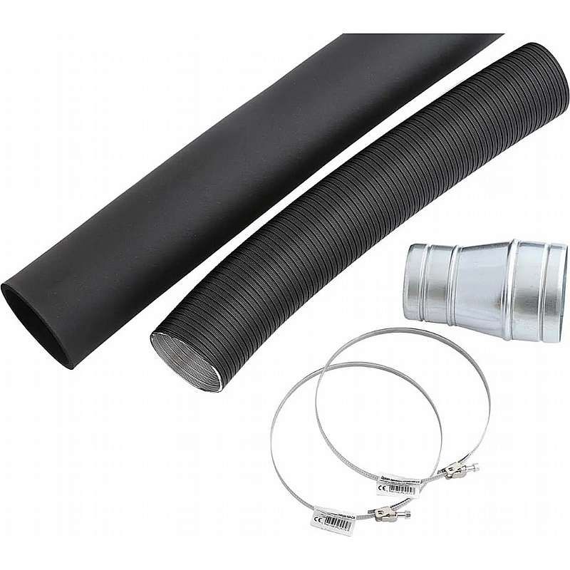 Forbrændingsluftsæt Ø80mm, enkelt spjæld