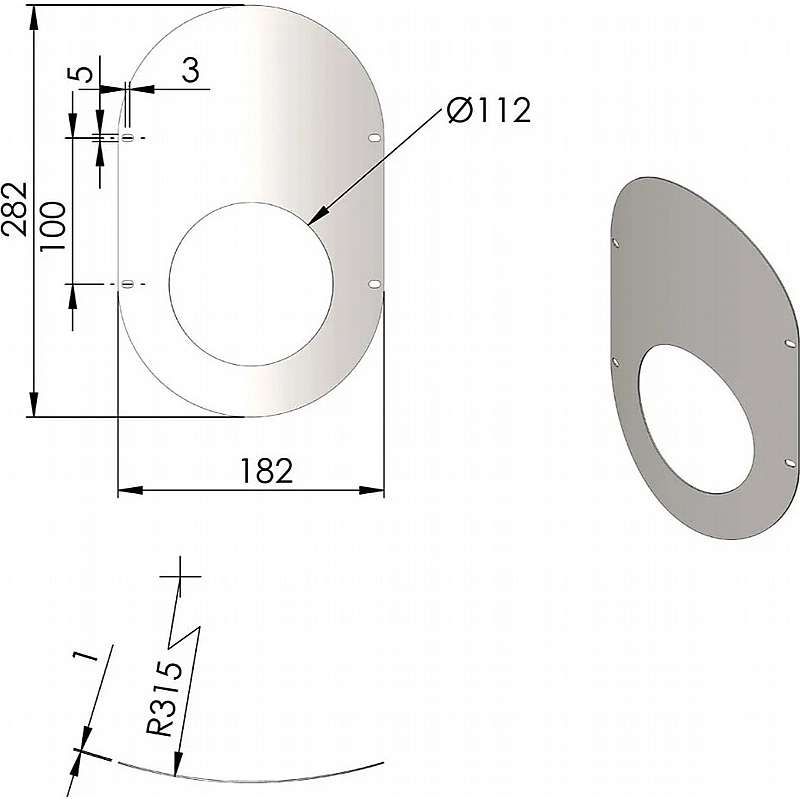 Afdækningsplade til friskluft (TT20+TT21+TT22 +TT23)