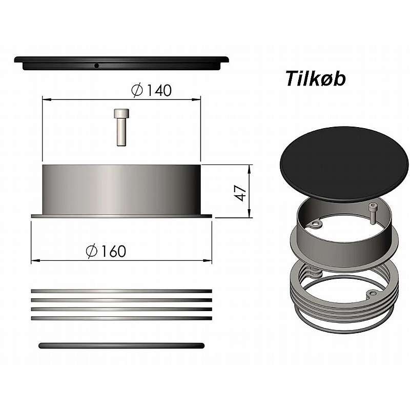Varmeplade sæt til alle ovne med sten- eller støbejernstop
