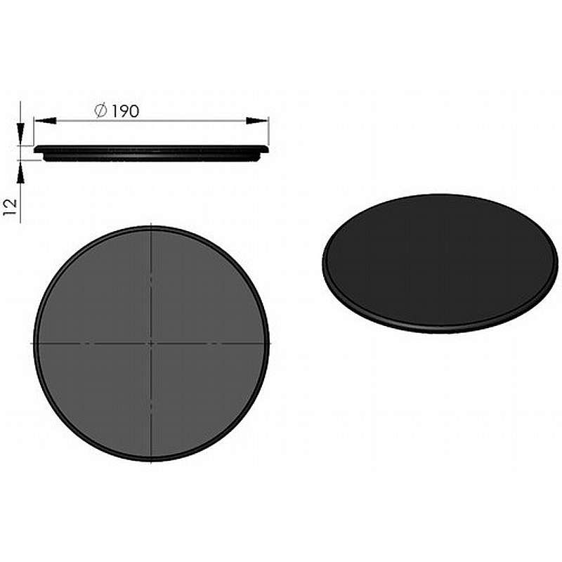 Dækplade til toprist støbejern (TT21+TT23+TT30+TT80)