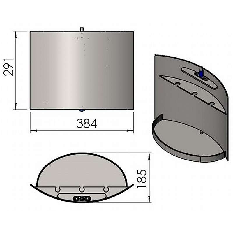 Brændefagslåge (TT20+TT20R) - Sort