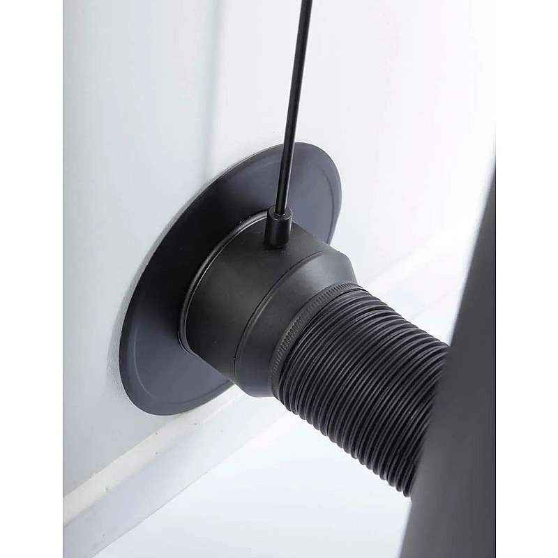 Forbrændingsluftsæt Ø100mm, enkelt spjæld til væg m. Spjæld