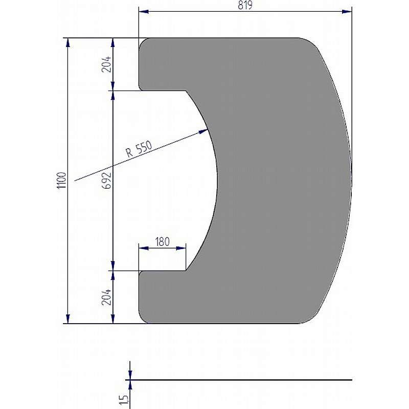 Form stålplade til TT22+TT55