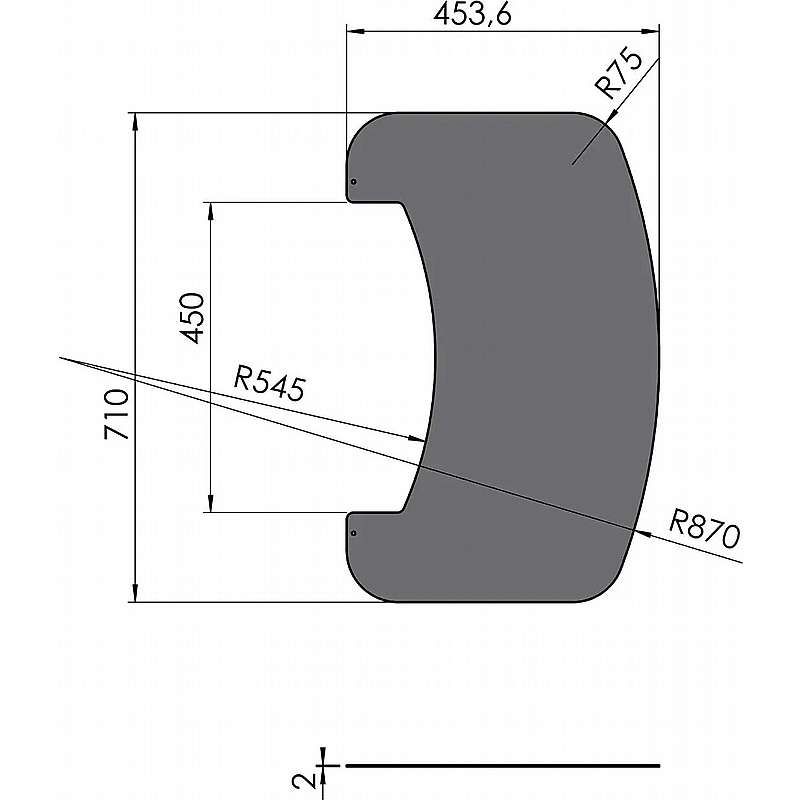 Form stålplade til TT80 lille