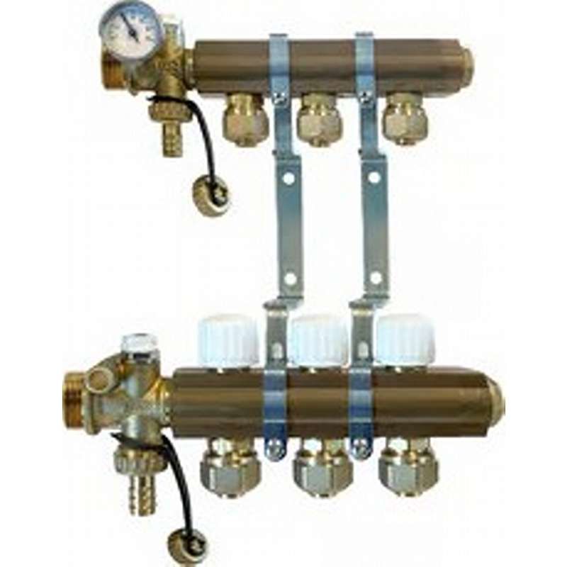 Pettinaroli fordelerrørssystem med forudindstilling - 20x2mm - 3 afgreninger