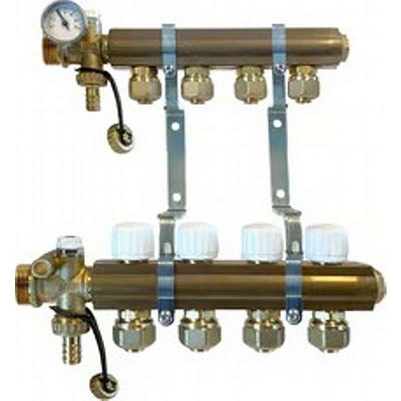 Pettinaroli fordelerrørssystem med forudindstilling - 20x2mm - 4 afgreninger