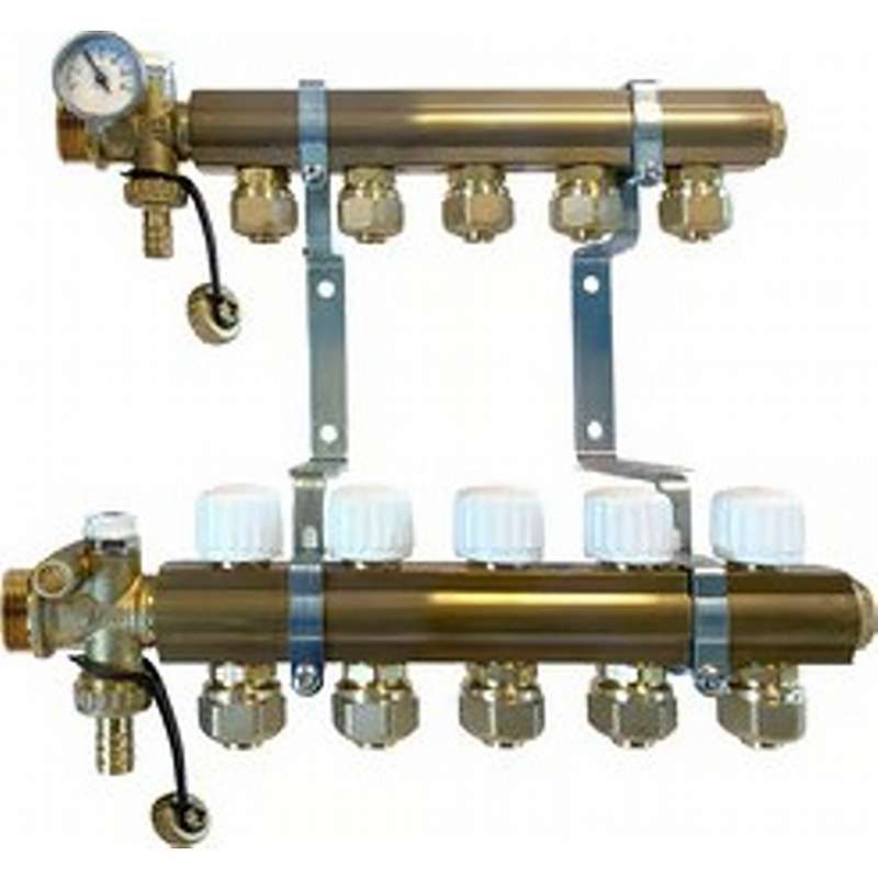 Pettinaroli fordelerrørssystem med forudindstilling - 20x2mm - 5 afgreninger