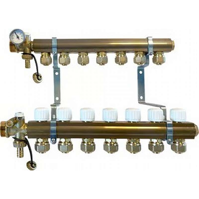 Pettinaroli fordelerrørssystem med forudindstilling - 20x2mm - 7 afgreninger