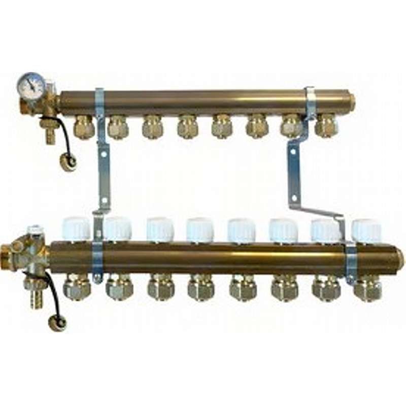 Pettinaroli fordelerrørssystem med forudindstilling - 20x2mm - 8 afgreninger