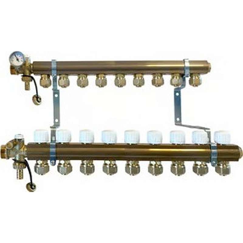 Pettinaroli fordelerrørssystem med forudindstilling - 20x2mm - 9 afgreninger