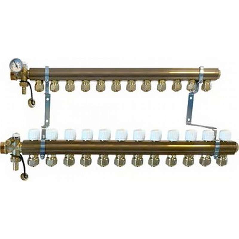 Pettinaroli fordelerrørssystem med forudindstilling - 20x2mm - 12 afgreninger