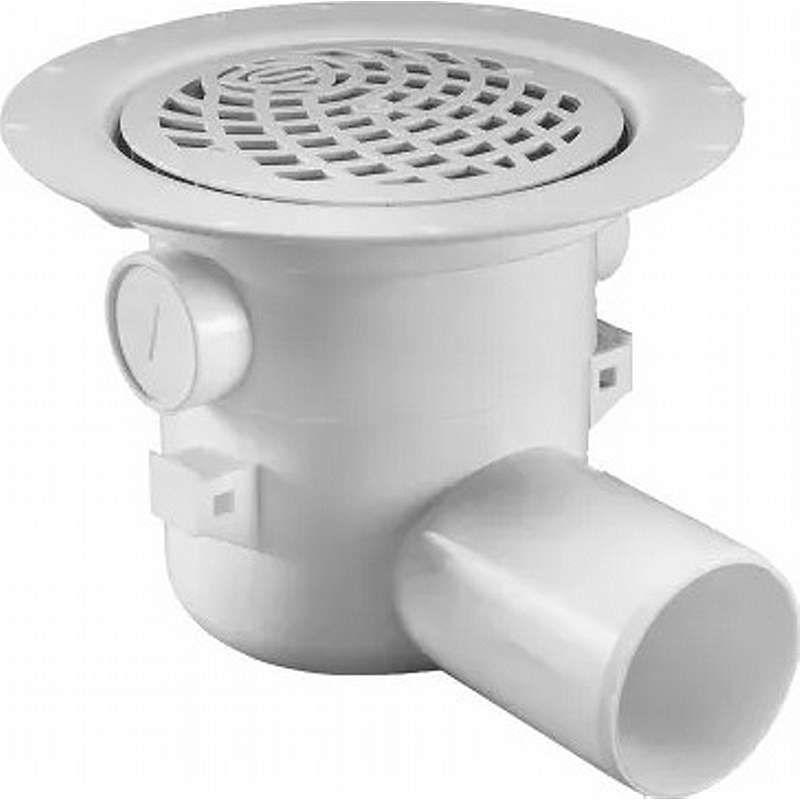 Purus VÅKE 75 mm afløbsskål til vinyl, m/studs, vandret, rustfri