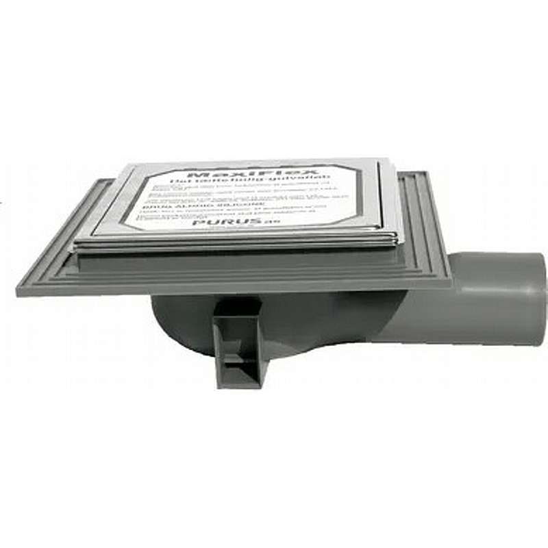 Purus miniMAX 50 mm afløbsskål til beton, u/studs, vandret, lav