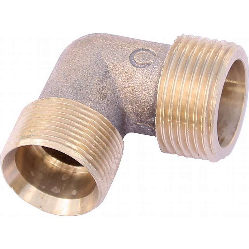 Vinkel med nippel - Rødgods M24/19  x  3/4