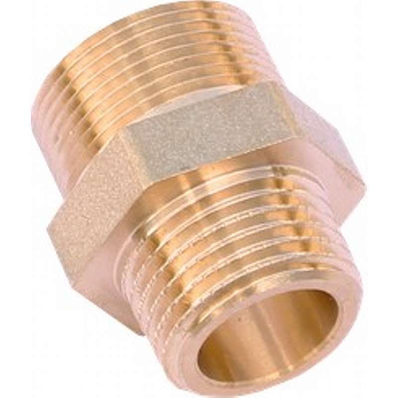 Overgang med nippel Rødgods M24/19  x  1/2