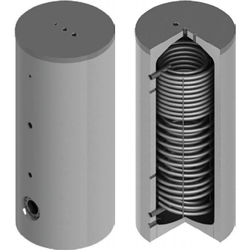 Varmtvandsbeholder FJV/VP 5,0 m2/400L inkl. isolering. - Neotherm