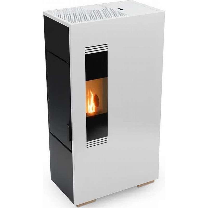 Artel FILO træpilleovn stålside - 6 kw - Hvid