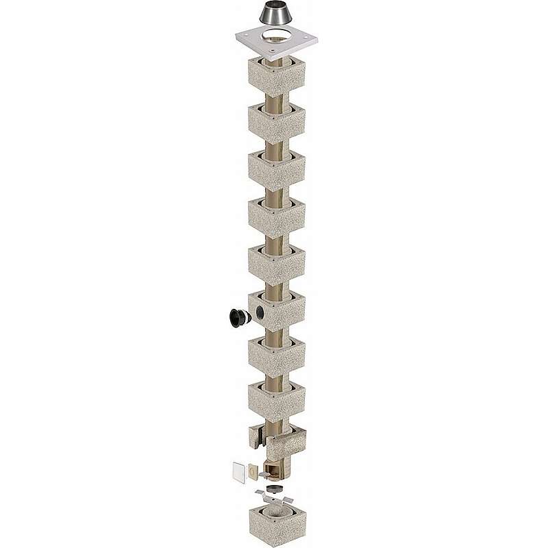 4,5 meter Isokern VENT 44x44 - Ø200mm komplet til puds