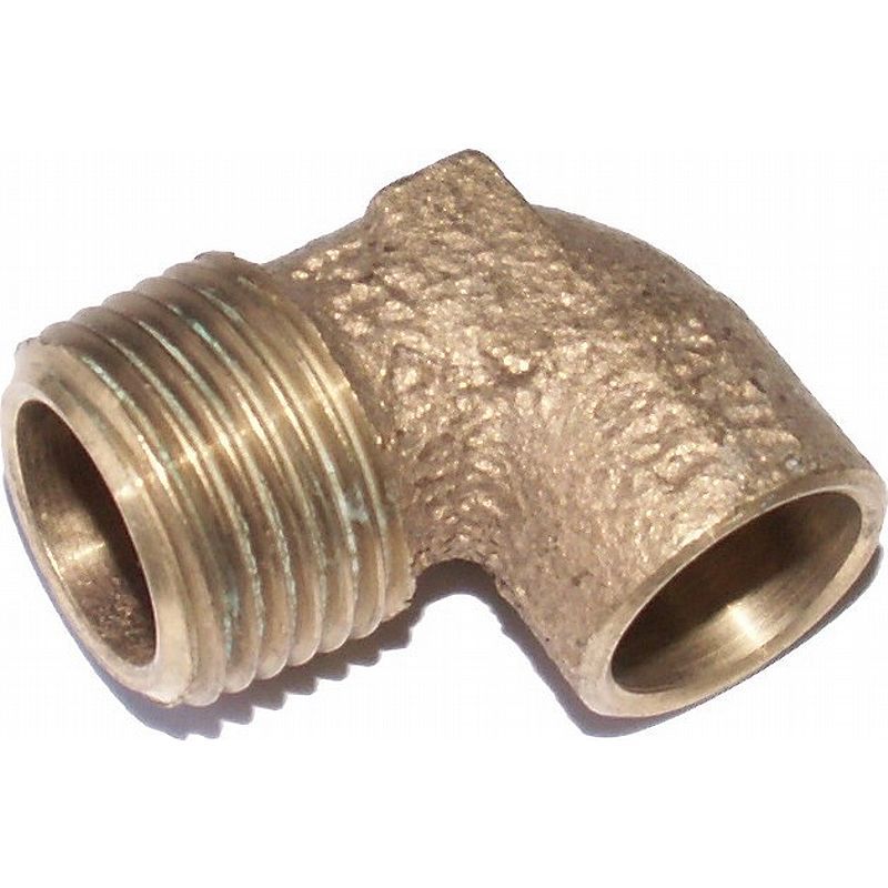 Lodde vinkel 90° med muffe & udvendigt gevind